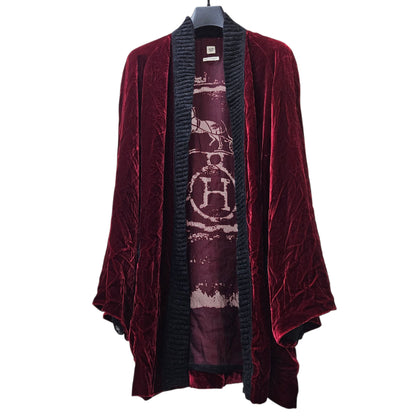 HERMES Hermes Margiela period velour gown wine red size 38 coat