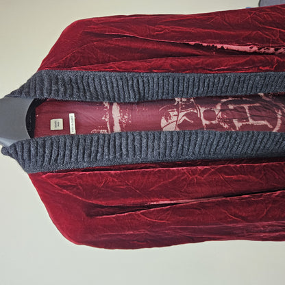 HERMES Hermes Margiela period velour gown wine red size 38 coat