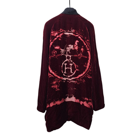 HERMES Hermes Margiela period velour gown wine red size 38 coat