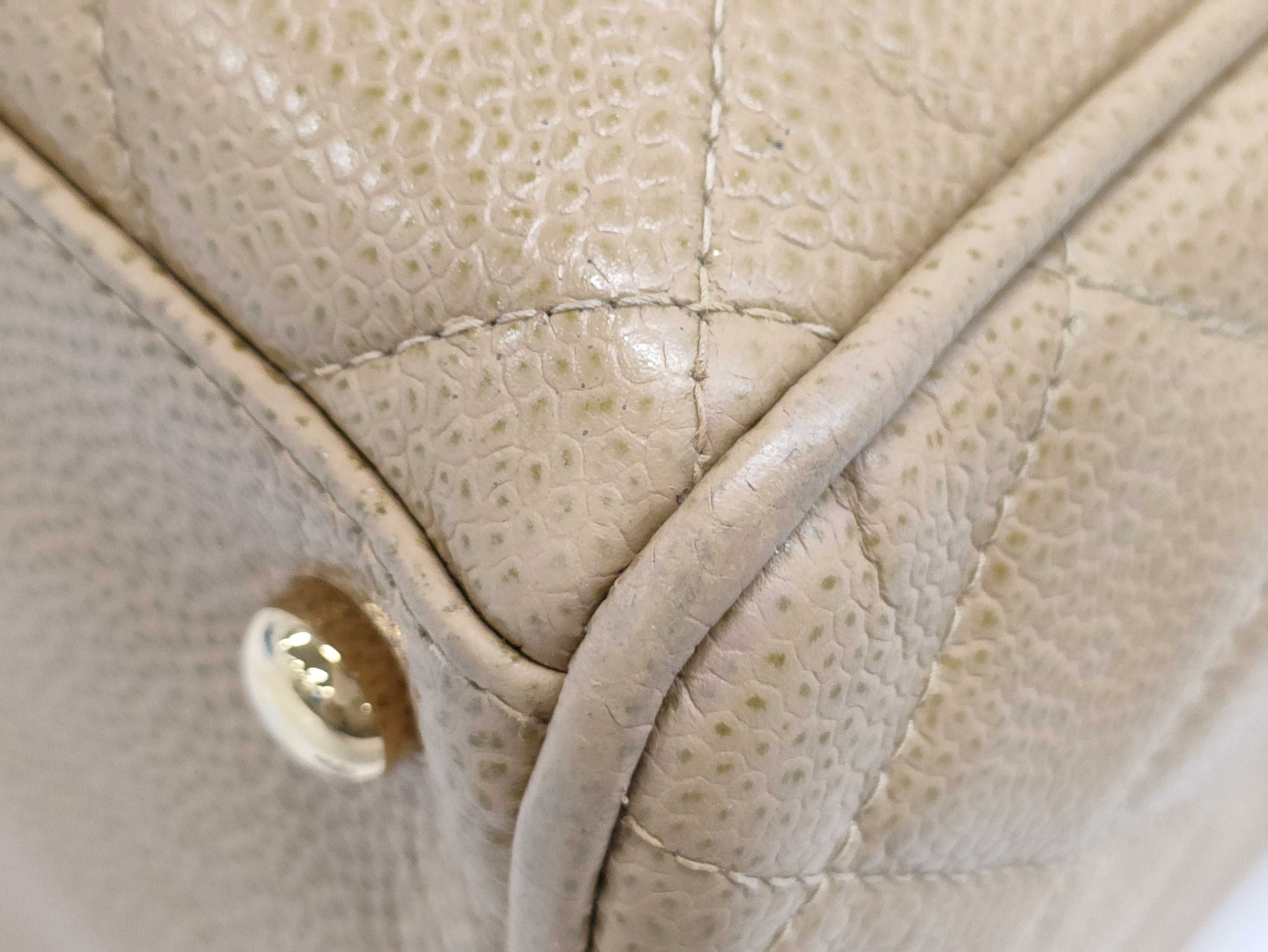 CHANEL Caviar Beige Boston Bag