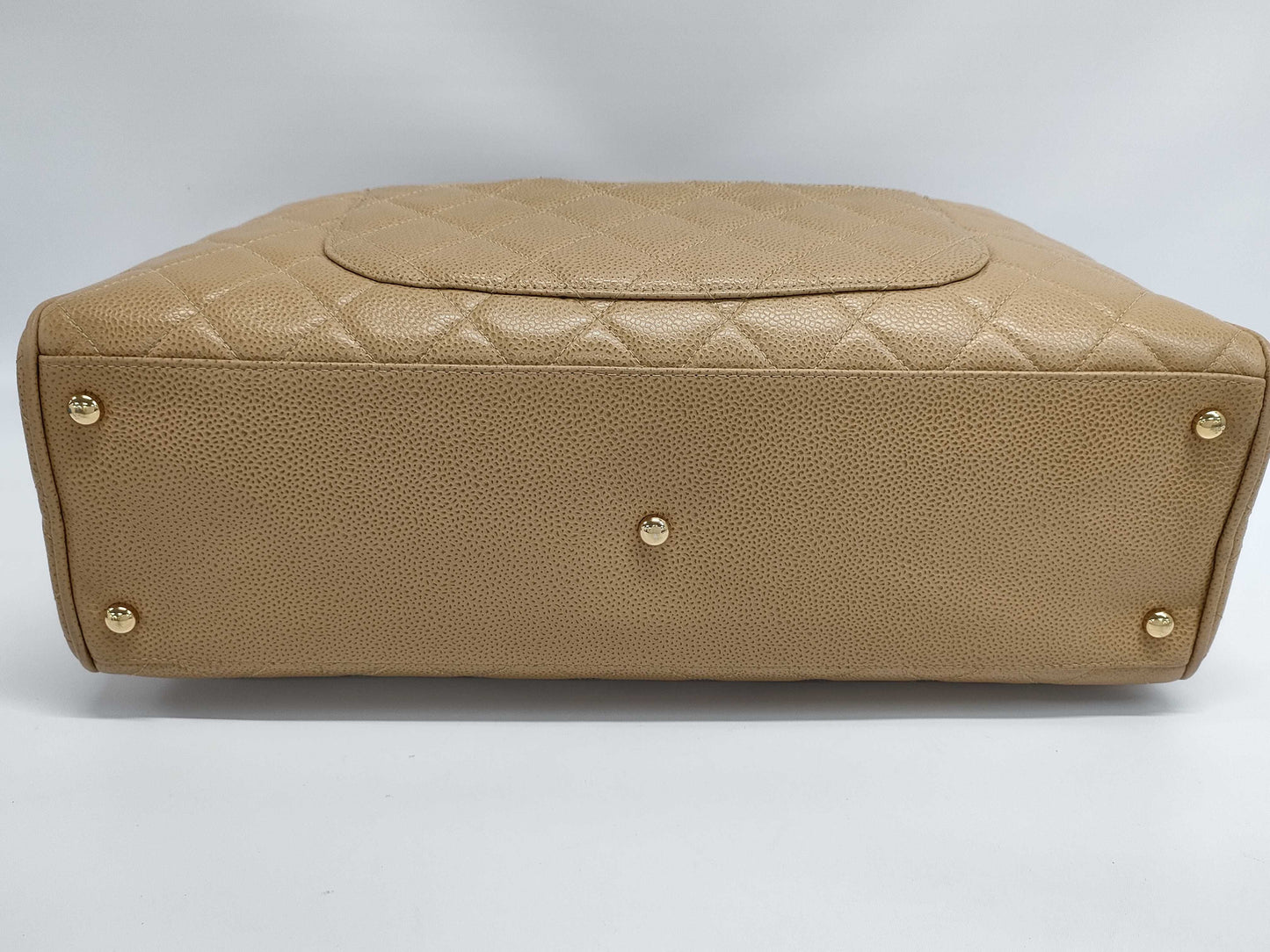 CHANEL Caviar Beige Boston Bag