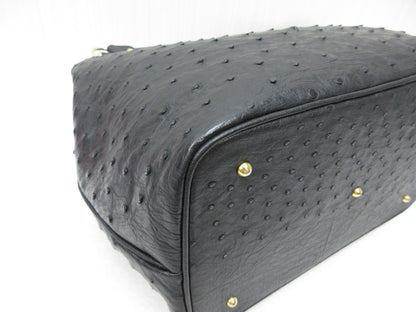 Ostrich handbag, semi-shoulder bag, tote bag, shoulder bag