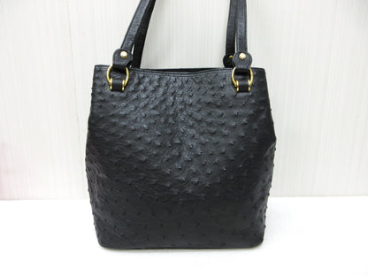 Ostrich handbag, semi-shoulder bag, tote bag, shoulder bag