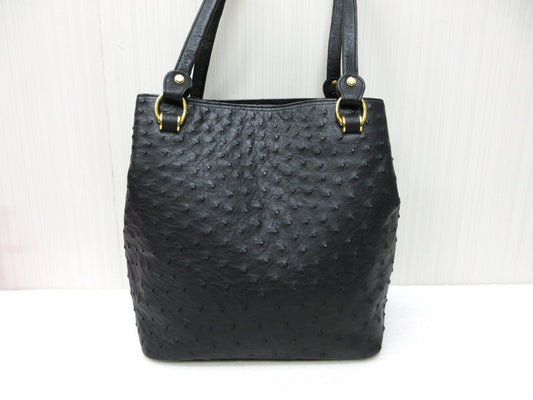 Ostrich handbag, semi-shoulder bag, tote bag, shoulder bag