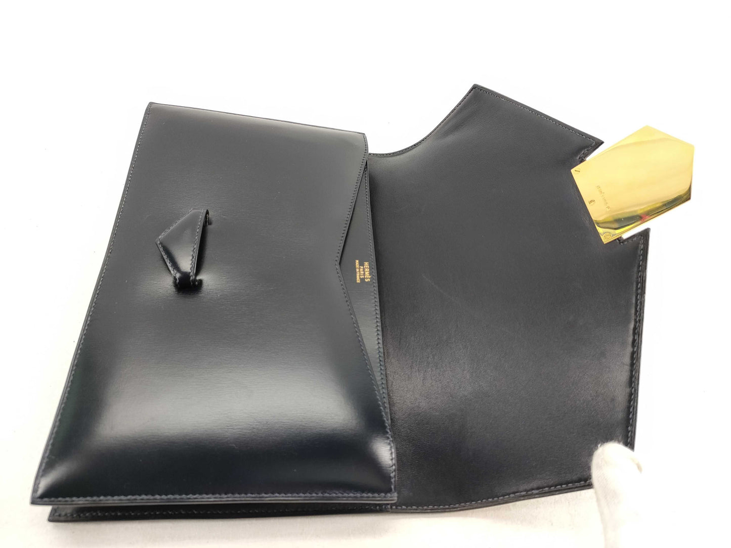 HERMES Medor/Navy/〇S/1989 Second Bag