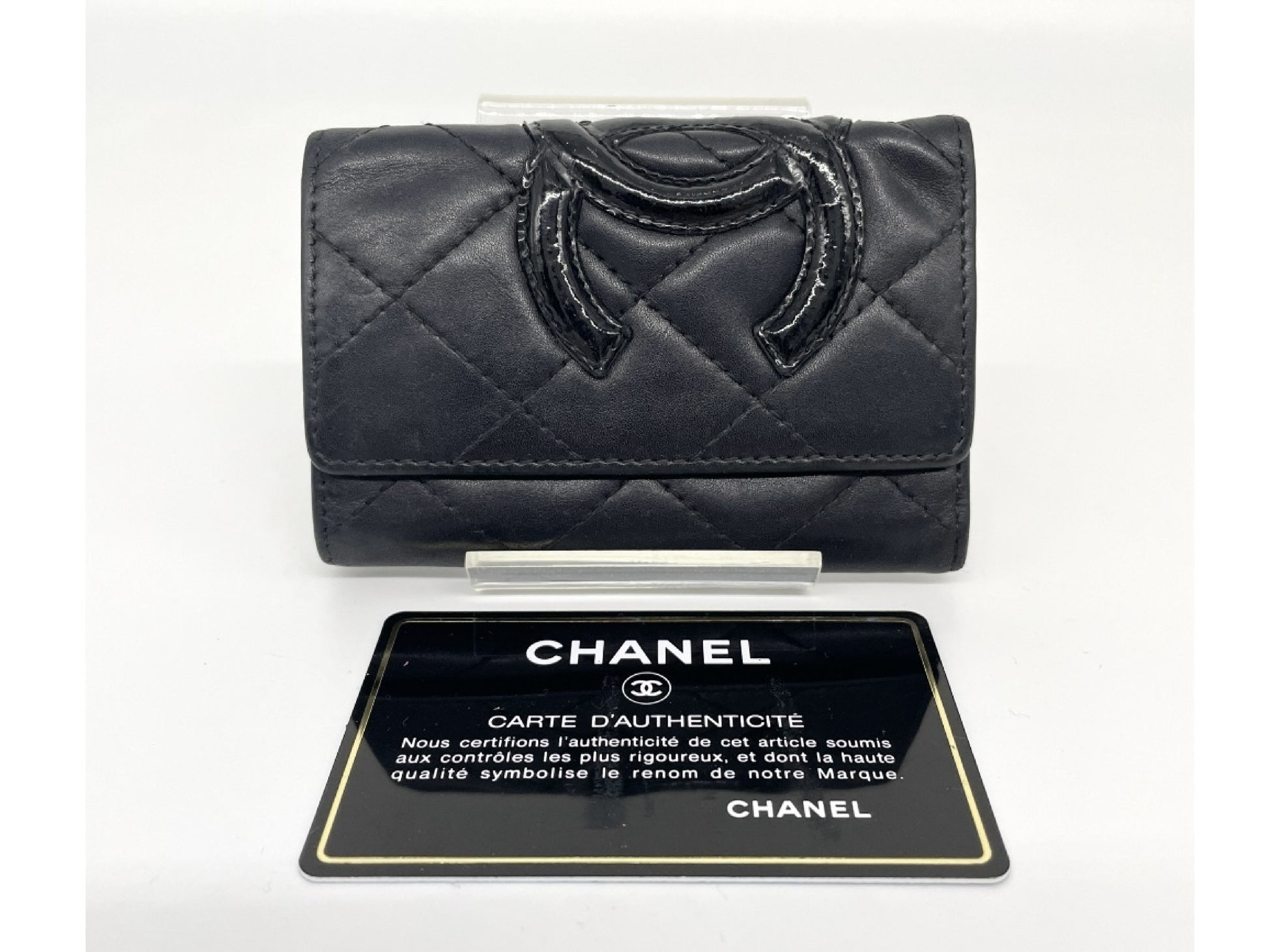 CHANEL Matelasse Cambon Line Coco Mark Key Case 10610711 with Seal and Guarantee Card