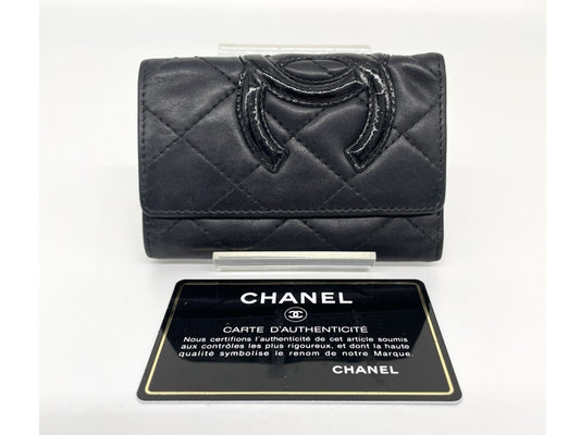 CHANEL Matelasse Cambon Line Coco Mark Key Case 10610711 with Seal and Guarantee Card