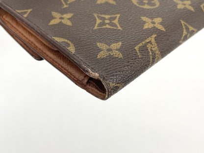 LOUIS VUITTON Monogram Tri-fold Wallet Porte Tresor Etui Papier MI0974 with Pass Case