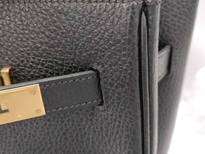 HERMES Birkin 35 □B Stamp Ardennes Black Handbag