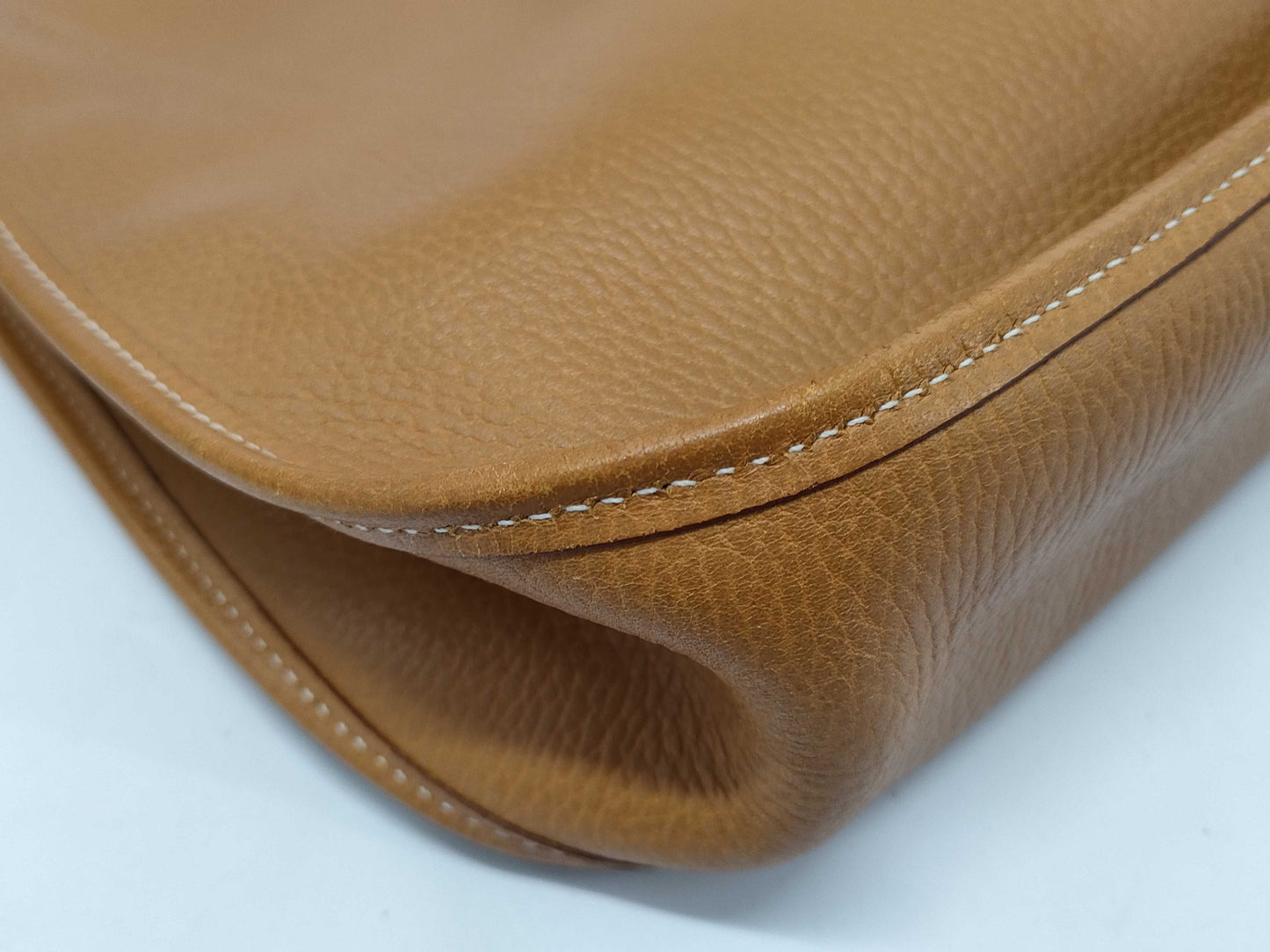 HERMES Evelyn I □B engraved Ardennes gold shoulder bag