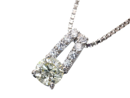 D0.837ct/0.21ct Pt900/850 6.0g Necklace 