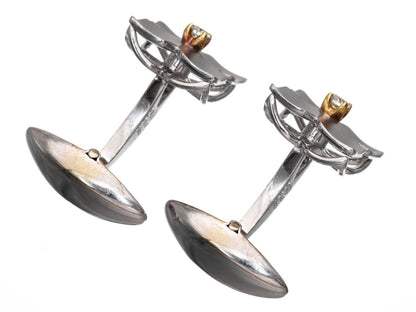 D0.07/0.07ct K18/K14WG 8.4g Tie Pin/Cufflinks 