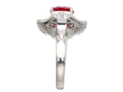 R3.517ct D1.56ct Pt900 13.6g Ring 