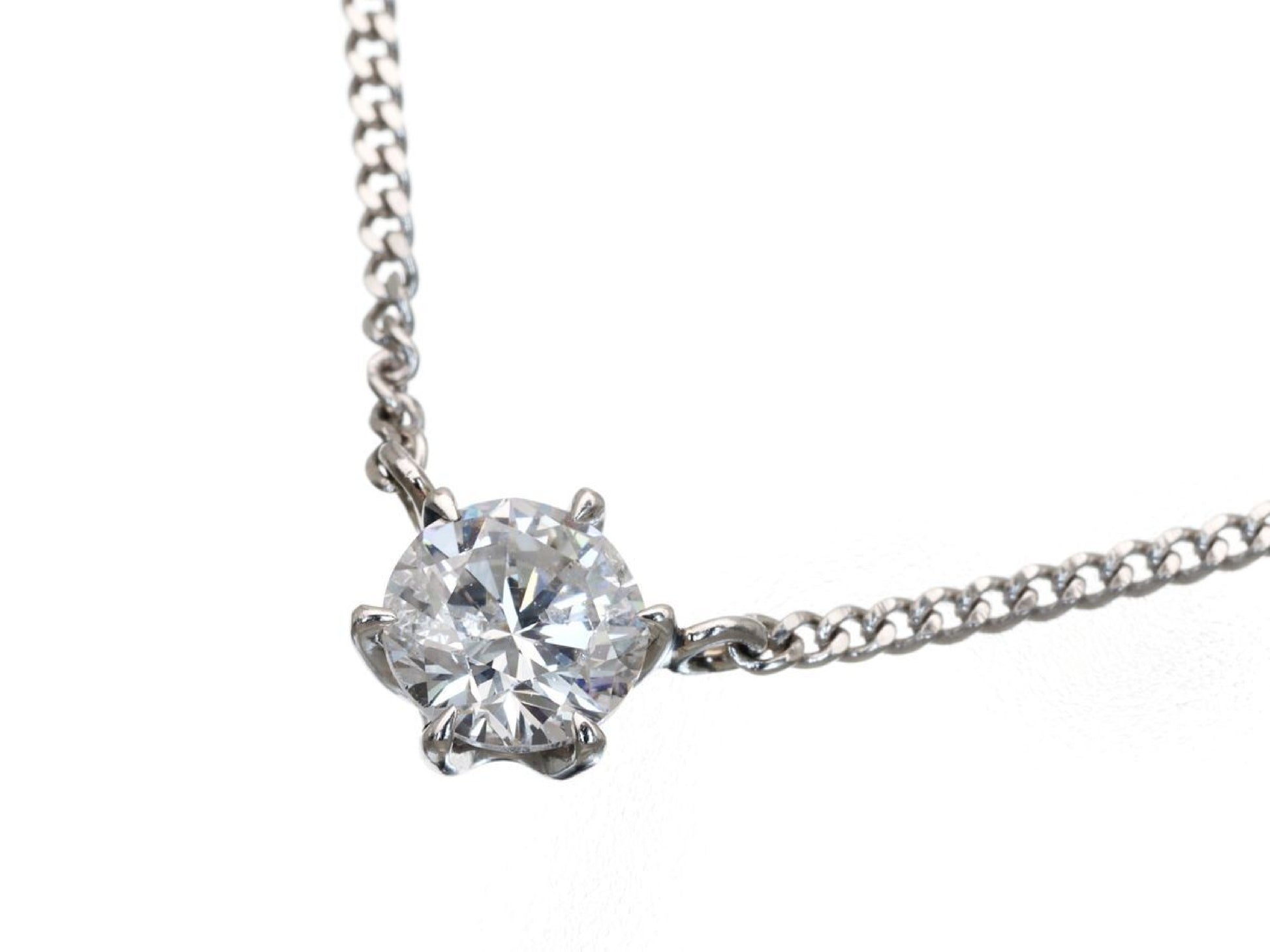 D0.62ct Pt900/Pt850 3.7g Necklace 