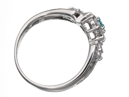 Paraiba tourmaline 0.12ct D0.59ct Pt900 5.9g ring 
