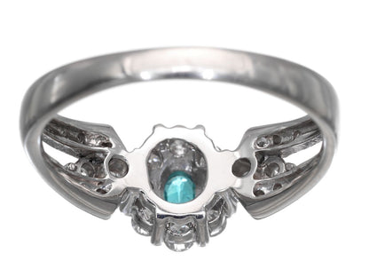 Paraiba tourmaline 0.12ct D0.59ct Pt900 5.9g ring 