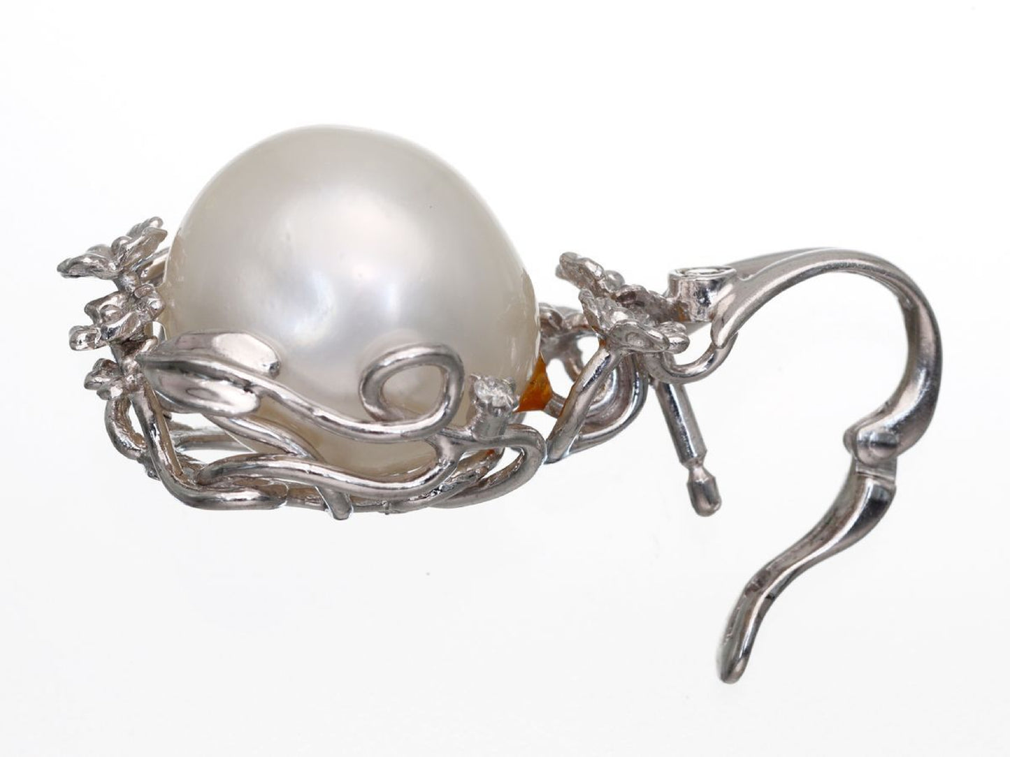 South Sea Pearl Pendant, Approx. 14.1 x 13.2mm, D0.06ct, Pt900, 9.9g 