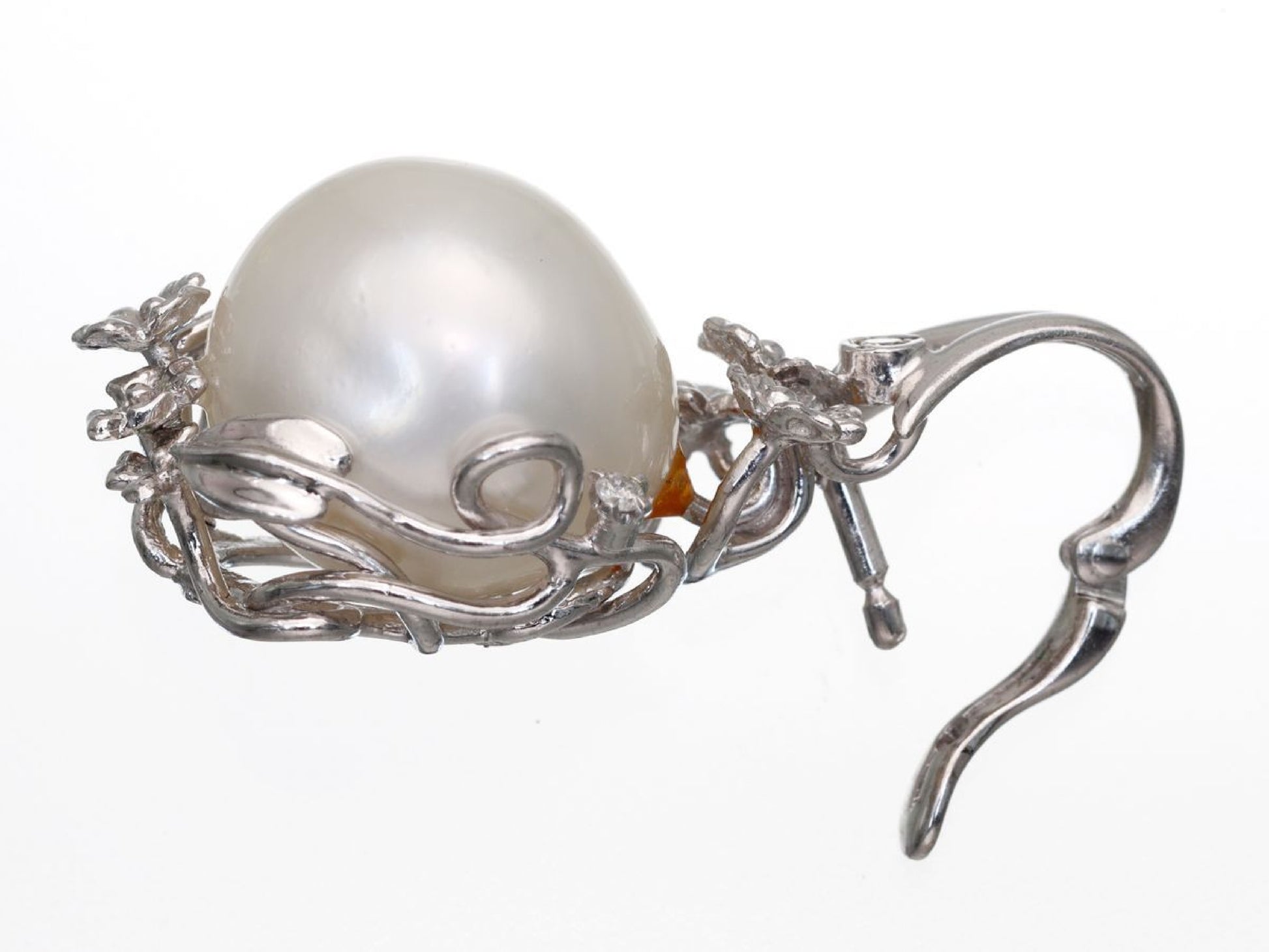 South Sea Pearl Pendant, Approx. 14.1 x 13.2mm, D0.06ct, Pt900, 9.9g 