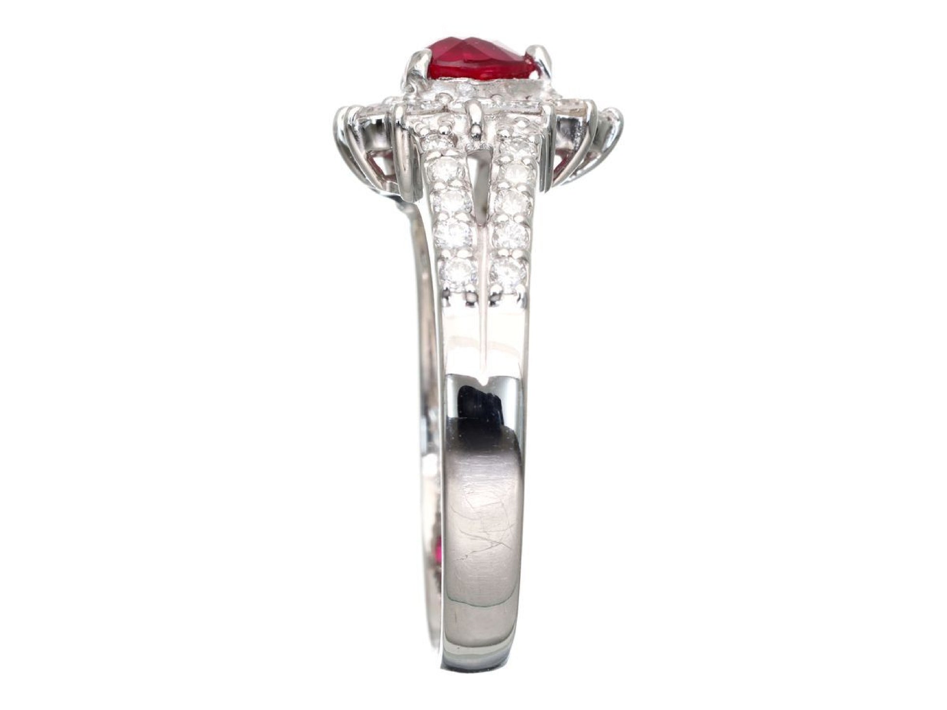 Unheated R1.01ct D0.63ct Pt900 5.8g Ring 