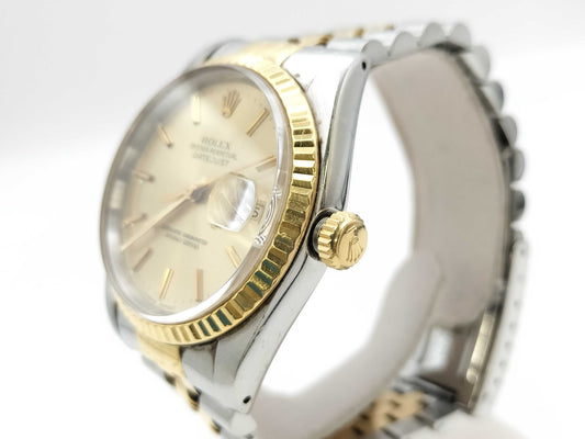 ROLEX Datejust 16233 E**0674 Champagne Dial Men's Watch