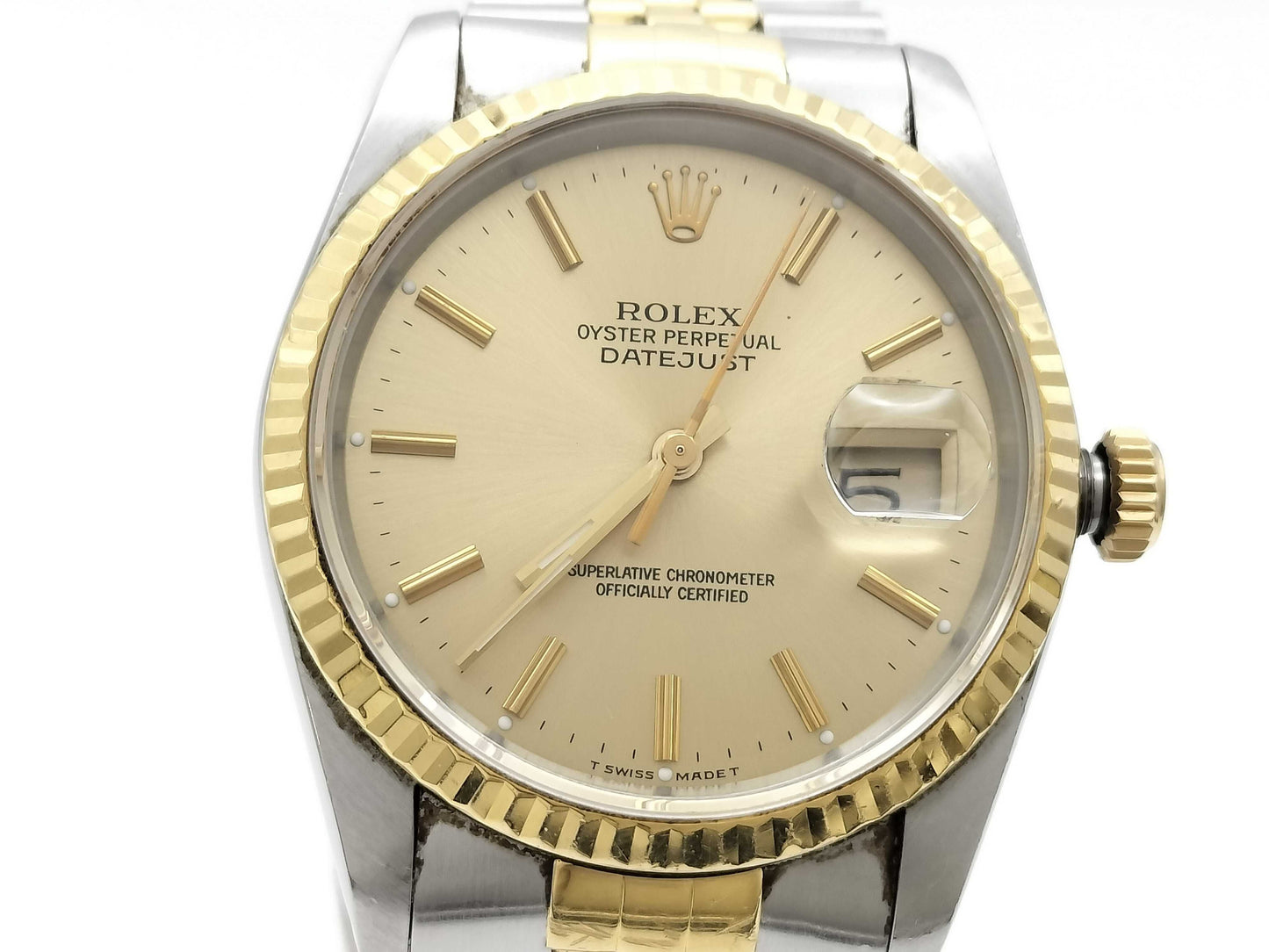 ROLEX Datejust 16233 E**0674 Champagne Dial Men's Watch