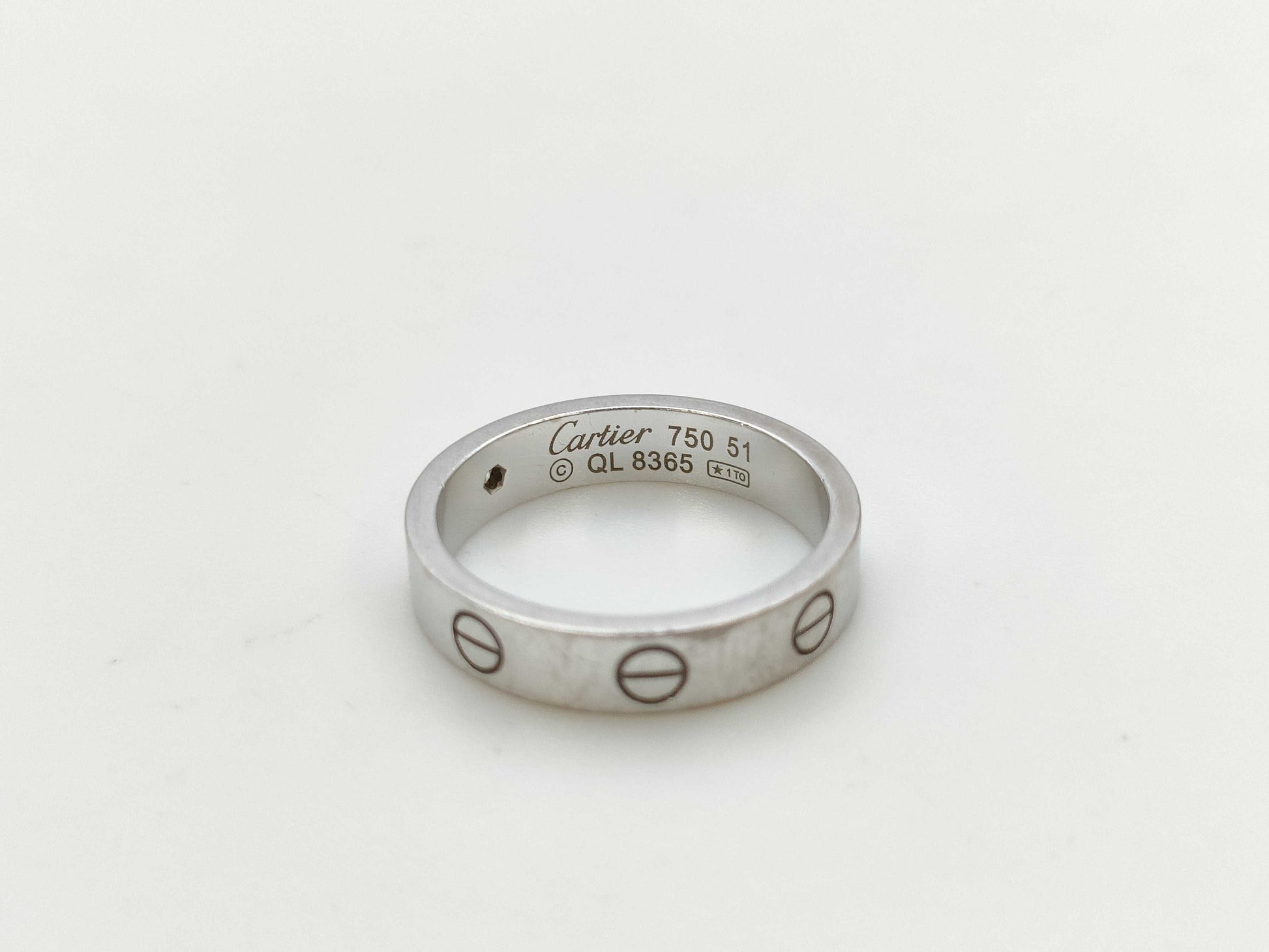 Cartier Mini Love #50 1PD WG 750 4.8g Ring 