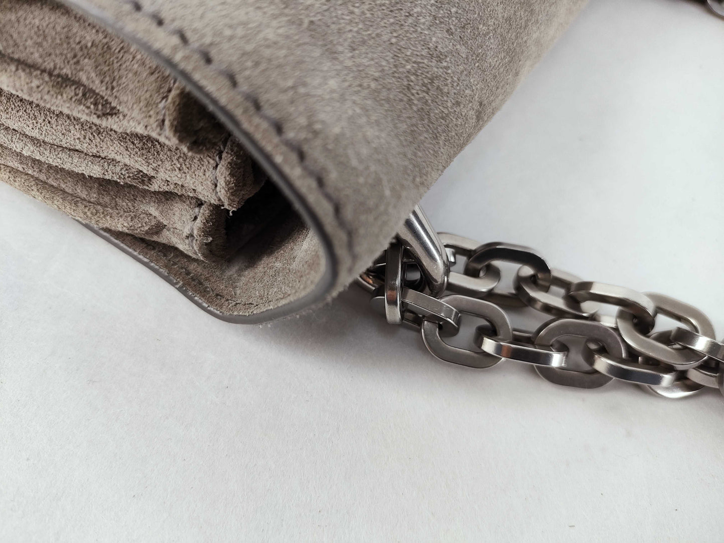 PRADA Suede Leather Chain Shoulder Bag Prada Shoulder Bag