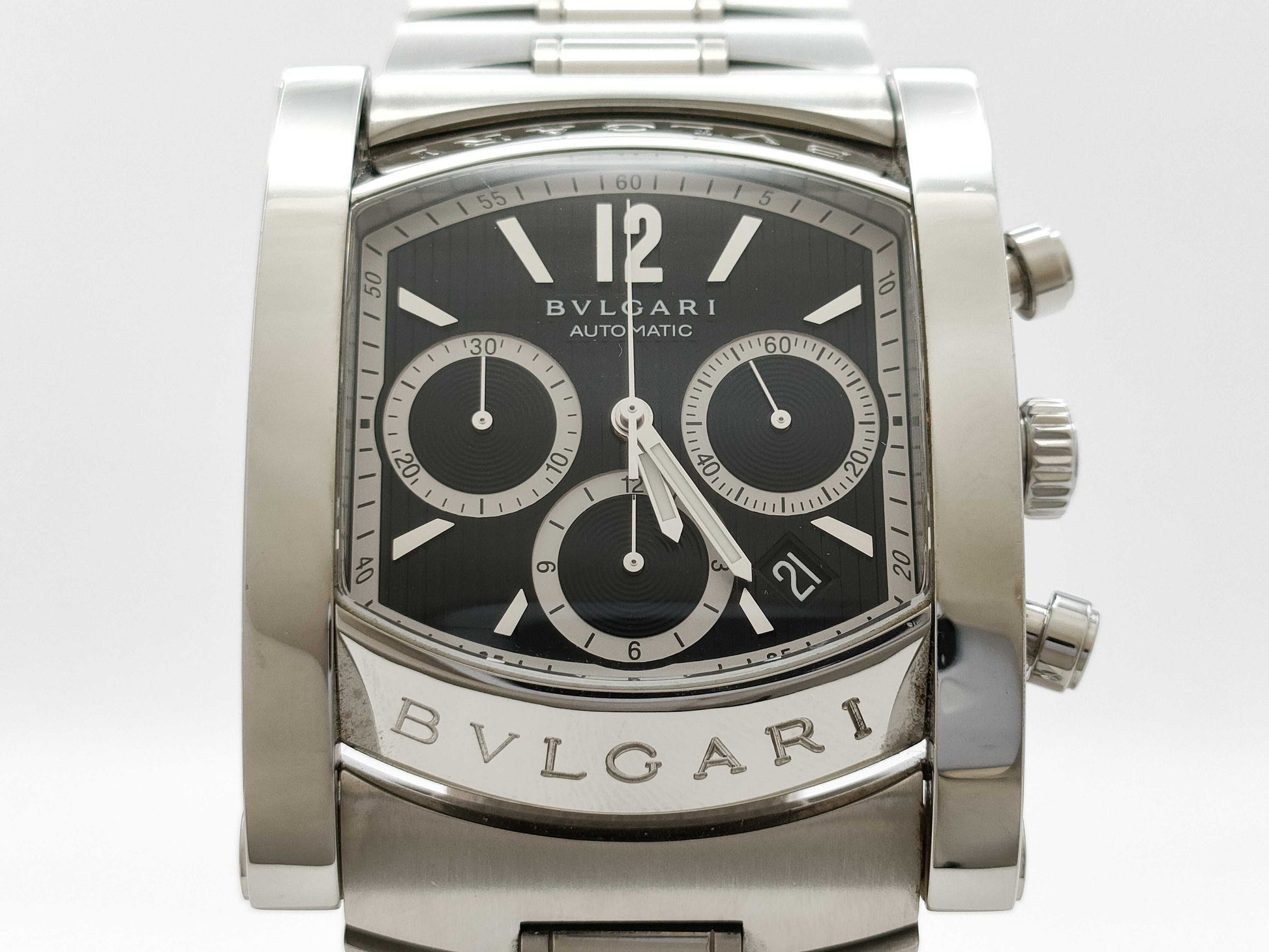 BVLGARI Assioma AA48SCH L9476 Automatic Black Dial Men's Watch