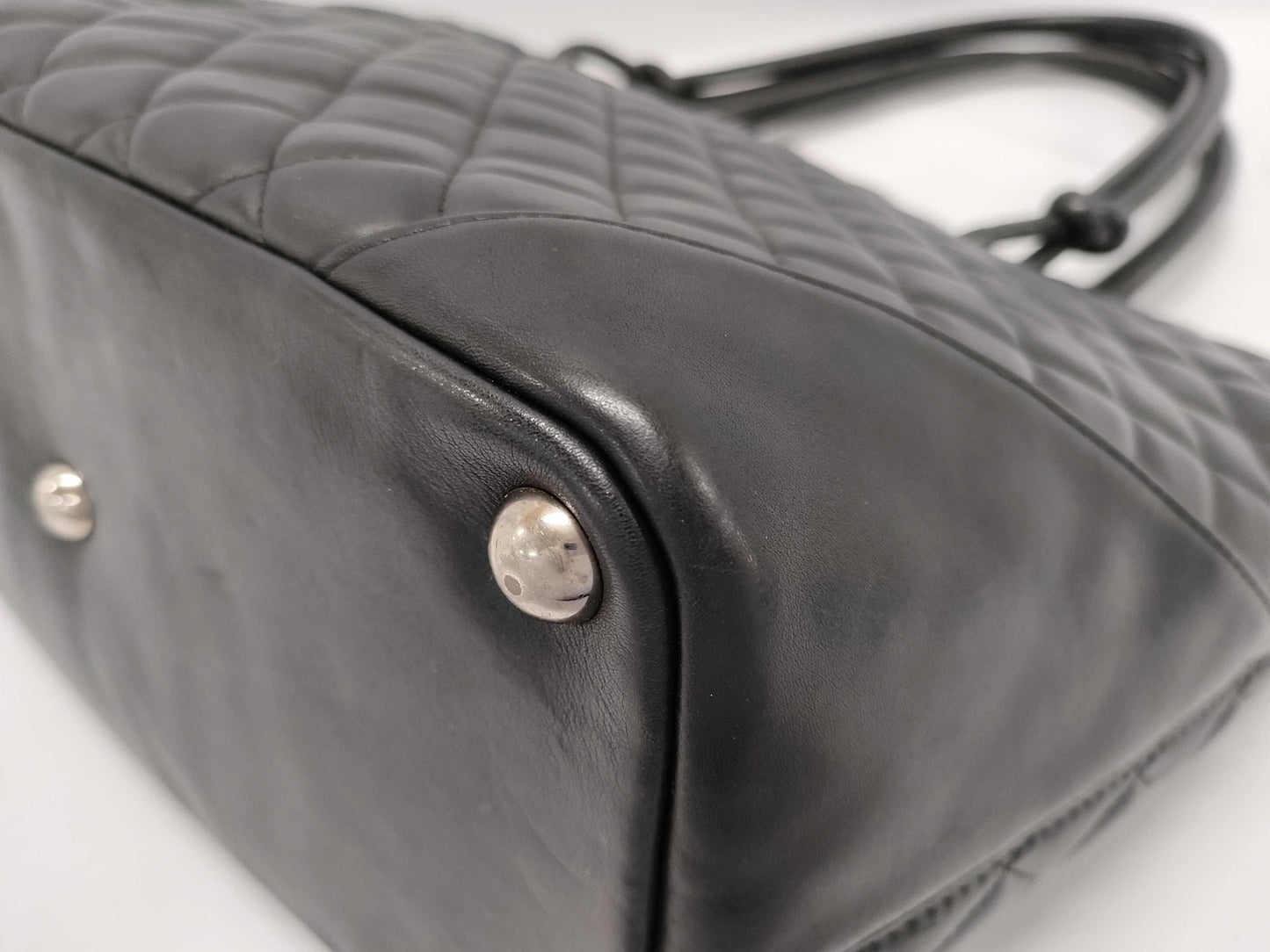 CHANEL Cambon Line Tote Bag in Black, Lambskin, 8956607