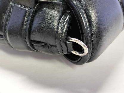 GUCCI Shoulder Bag, Horsebit, Black Calfskin, 764339