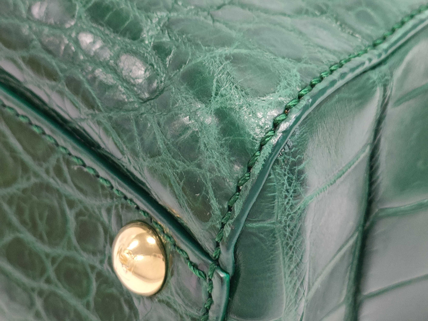 FENDI FENDI Peekaboo Crocodile Shoulder Bag