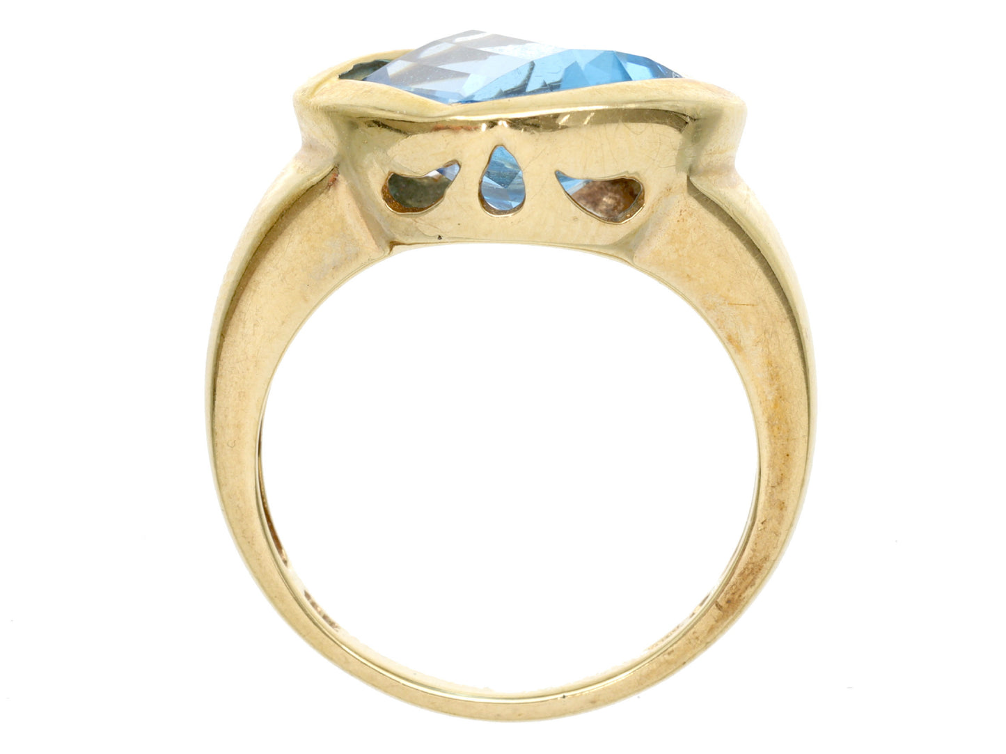 Blue Topaz K10 4.4g Ring 
