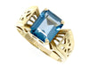 Blue Topaz K10 4.2g Ring 