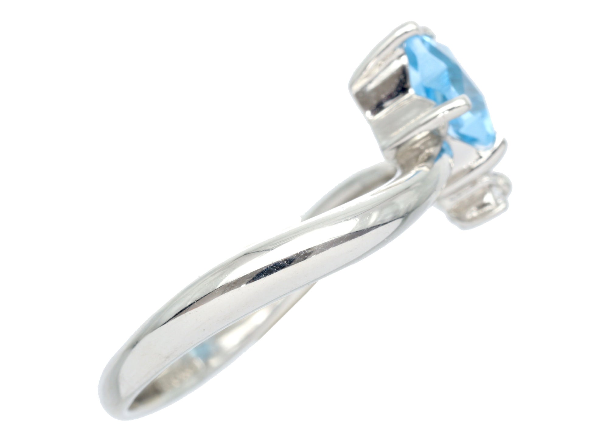 Blue Topaz D0.03ct PT900 4.2g Ring 