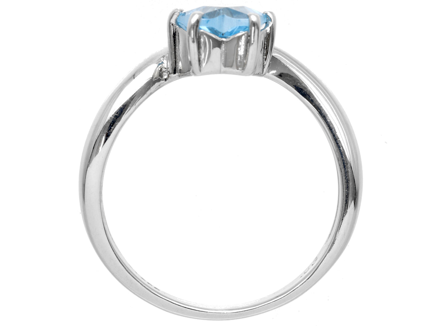 Blue Topaz D0.03ct PT900 4.2g Ring 