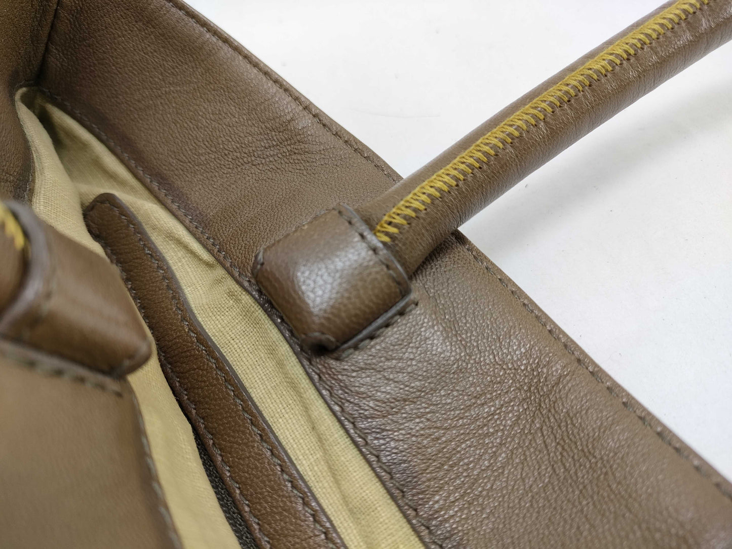 BVLGARI Bulgari Tote Bag, Genuine Leather, Beige