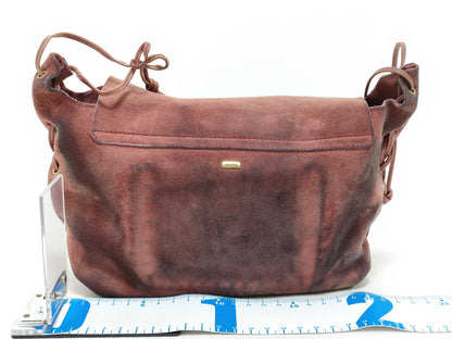 GUCCI Suede and Heart Shoulder Bag, Genuine Leather