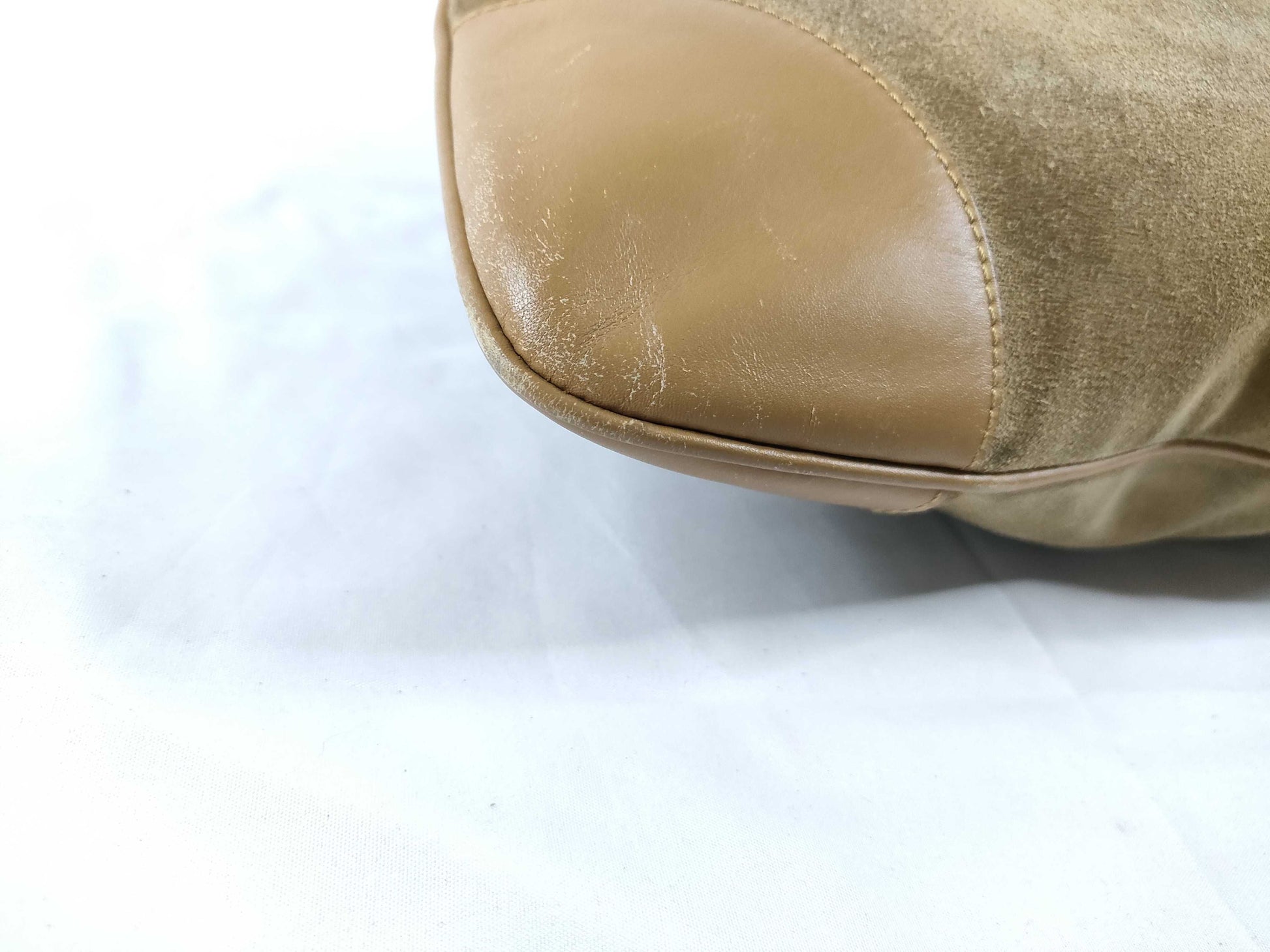 GUCCI Bamboo Jackie Suede Shoulder Bag