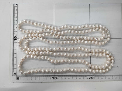 Semi-round pearl necklace, diameter approximately 8.2-10.0mm, weight 223.2g 