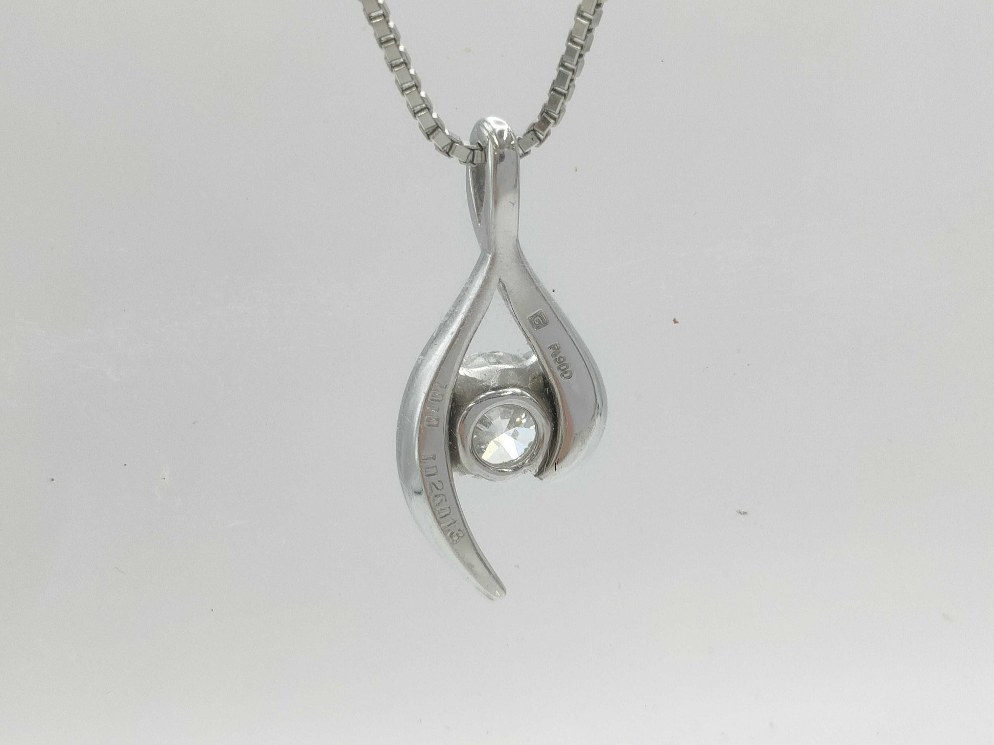 D1.01ct PT900/850 9.4g Necklace 