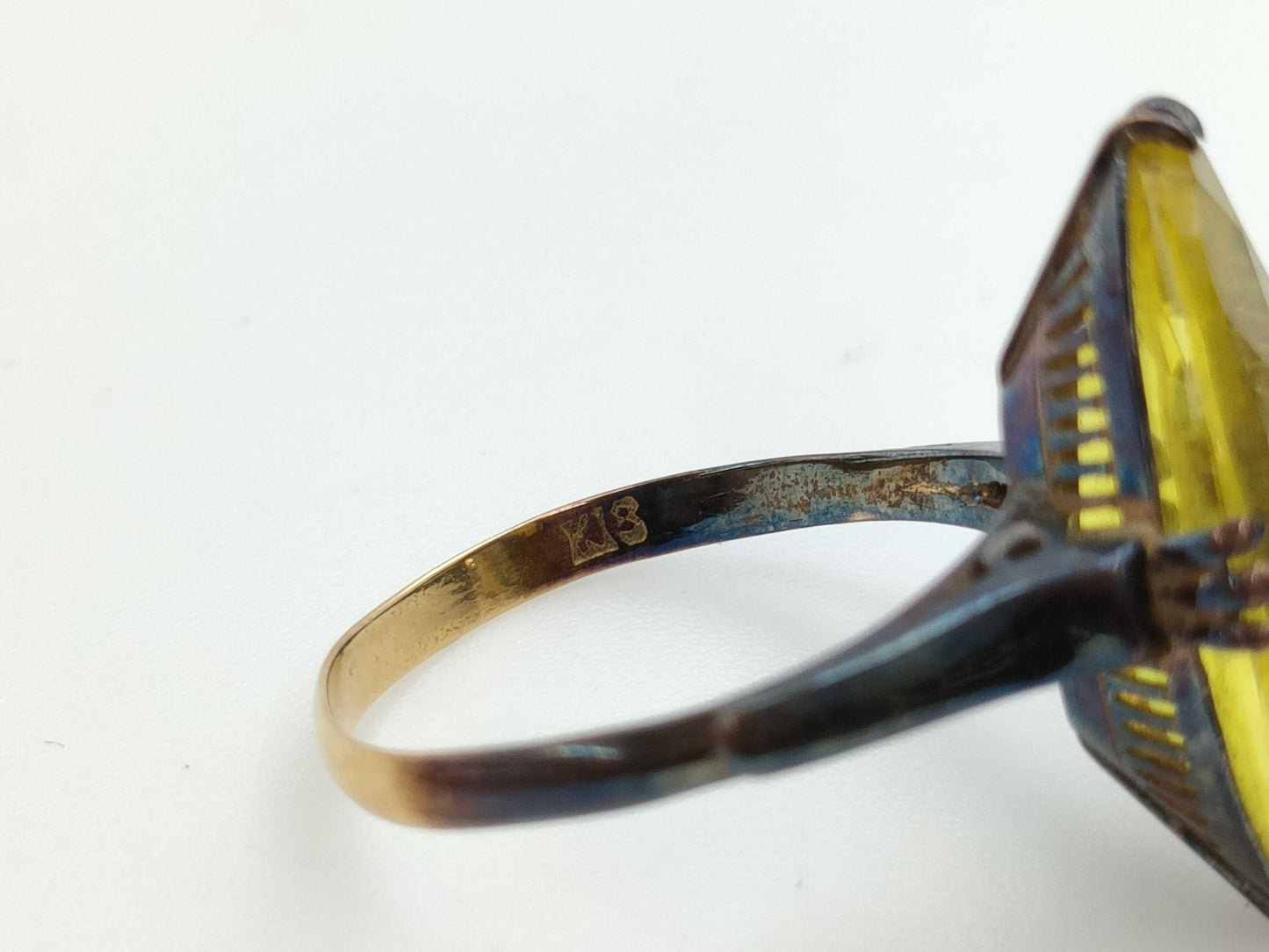 Colored Stone K18 3.2g Ring 