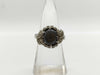Black Star Sapphire and Diamond K4 5.8g Ring 