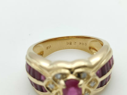 R2.36ct D0.04ct K18 6.8g Ring 