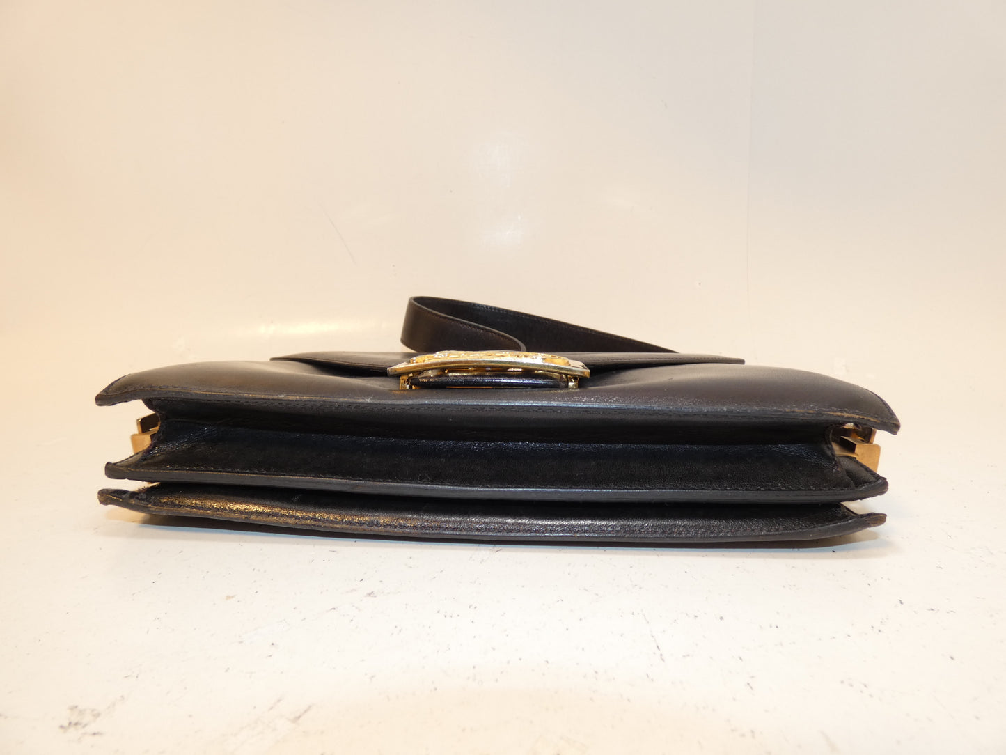 CELINE Carriage GP Leather Shoulder Bag