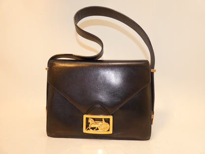 CELINE Carriage GP Leather Shoulder Bag