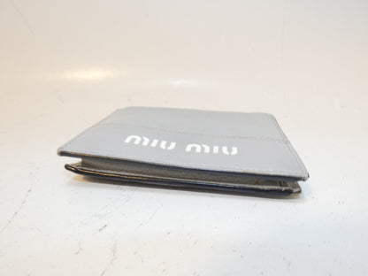Miu Miu logo leather folding wallet