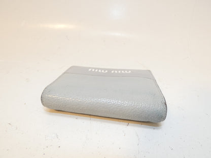 Miu Miu logo leather folding wallet
