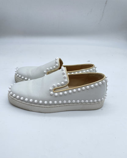 Christian Louboutin Studded Sneakers, Size 35.5, Loafers