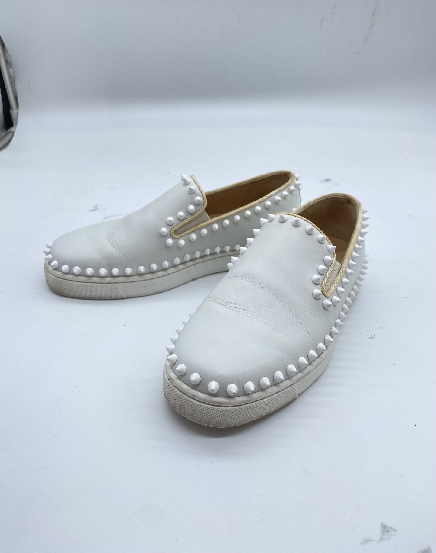 Christian Louboutin Studded Sneakers, Size 35.5, Loafers