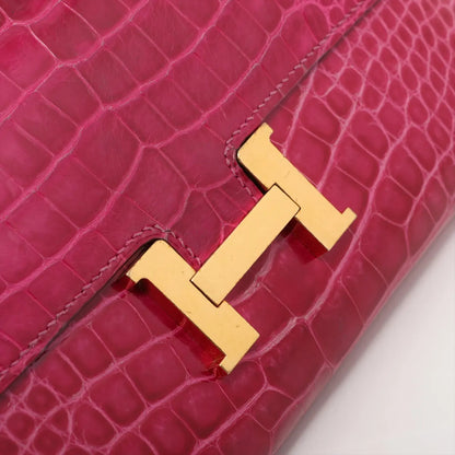 HERMES Constance Long Alligator Wallet with Gold Hardware C:2018 Bag